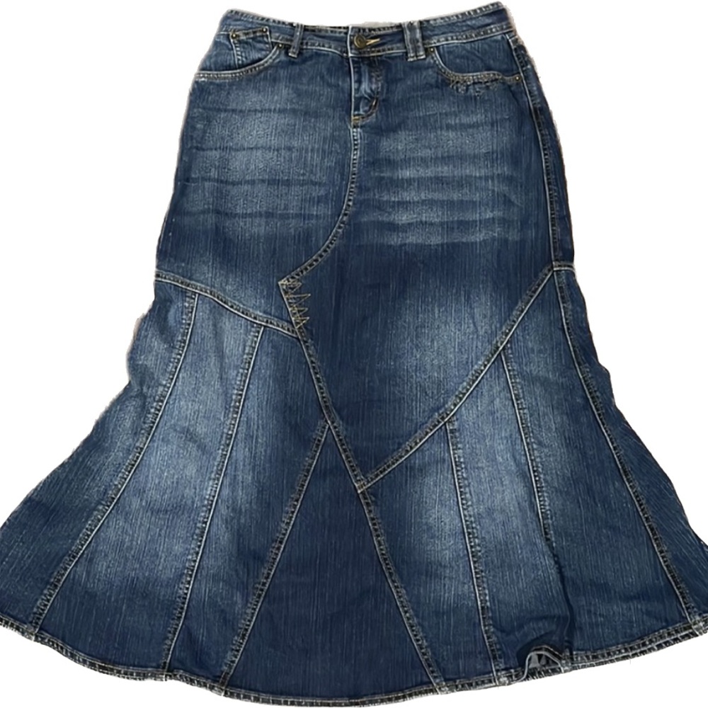 Long Jean Denim skirt